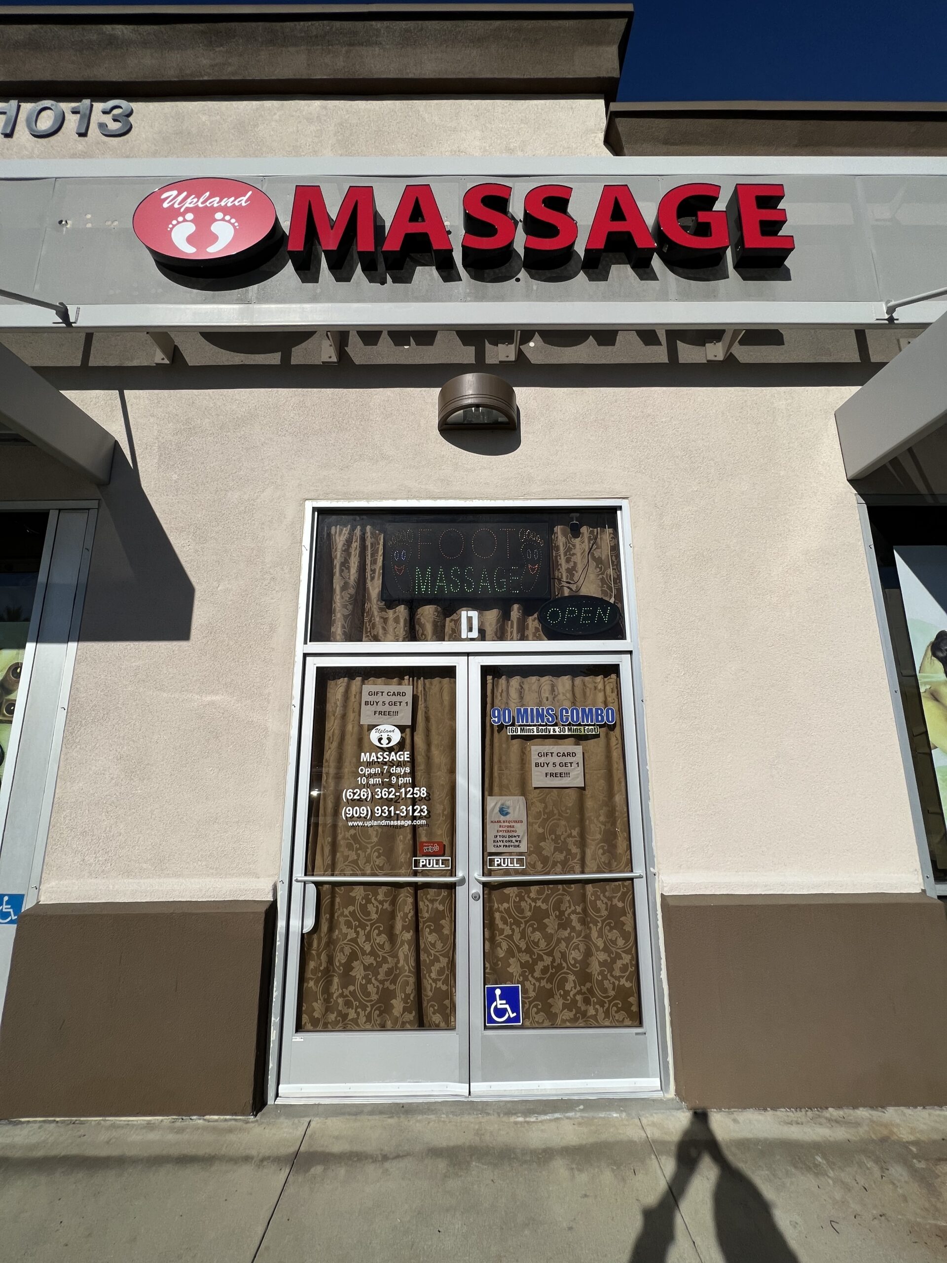Upland Massage Front Door